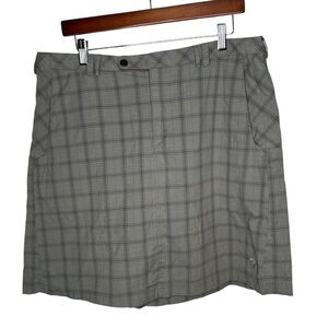 MOUNTAIN HARDWEAR Women’s Gray Plaid Stretch Organic Cotton Skirt size 12